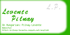 levente pilnay business card